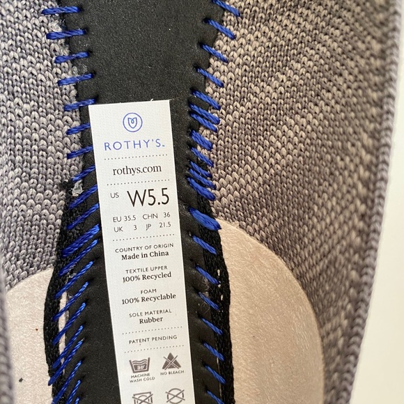 Rothy’s Grey Zebra Print ballet Flats - Picture 3 of 11